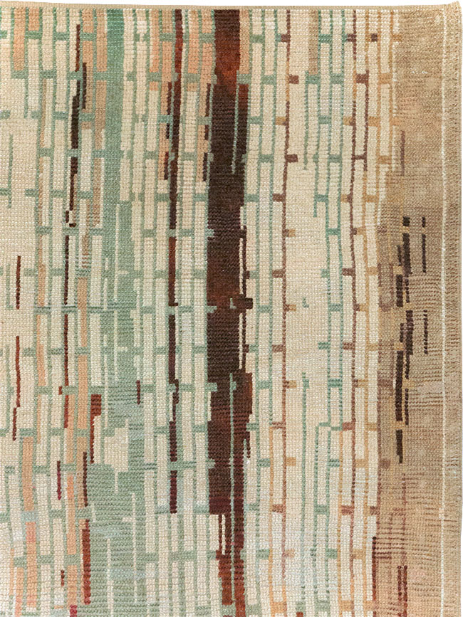 Vintage French Art Deco Small Room Size Carpet, No.32258 - Gsblank