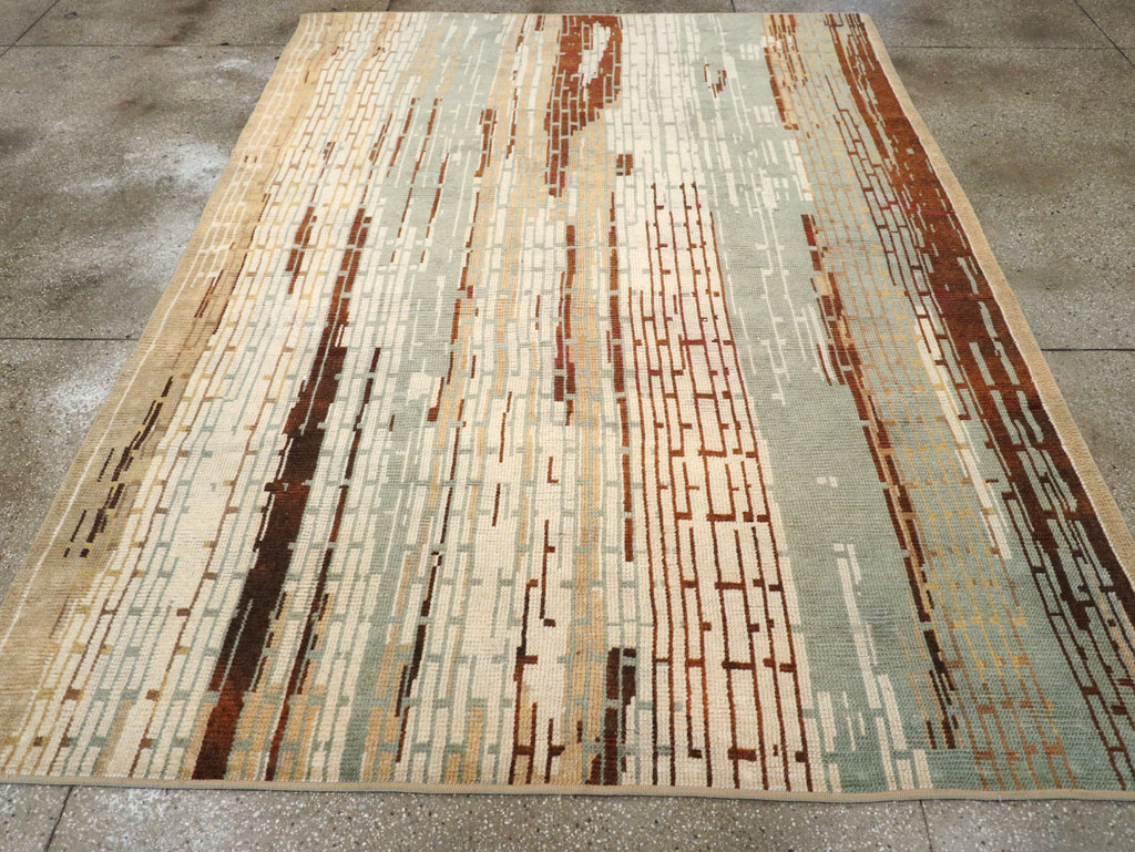 Vintage French Art Deco Small Room Size Carpet, No.32258 - Gsblank