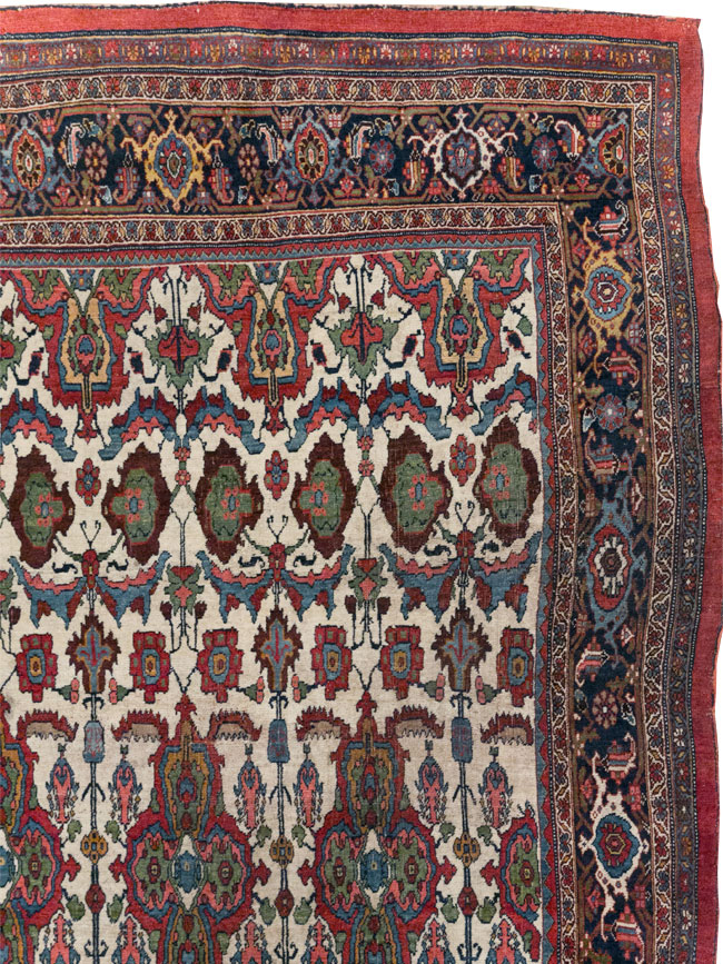Antique Persian Bidjar Room Size Carpet, No.32260 - Gsblank