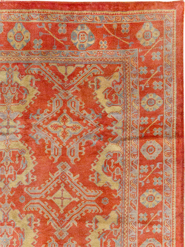 Antique Turkish Oushak Carpet, No.32262 - Gsblank