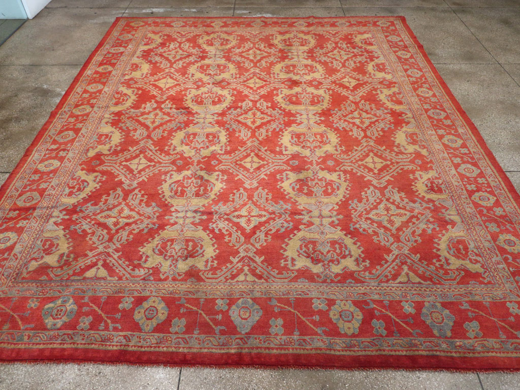 Antique Turkish Oushak Carpet, No.32262 - Gsblank