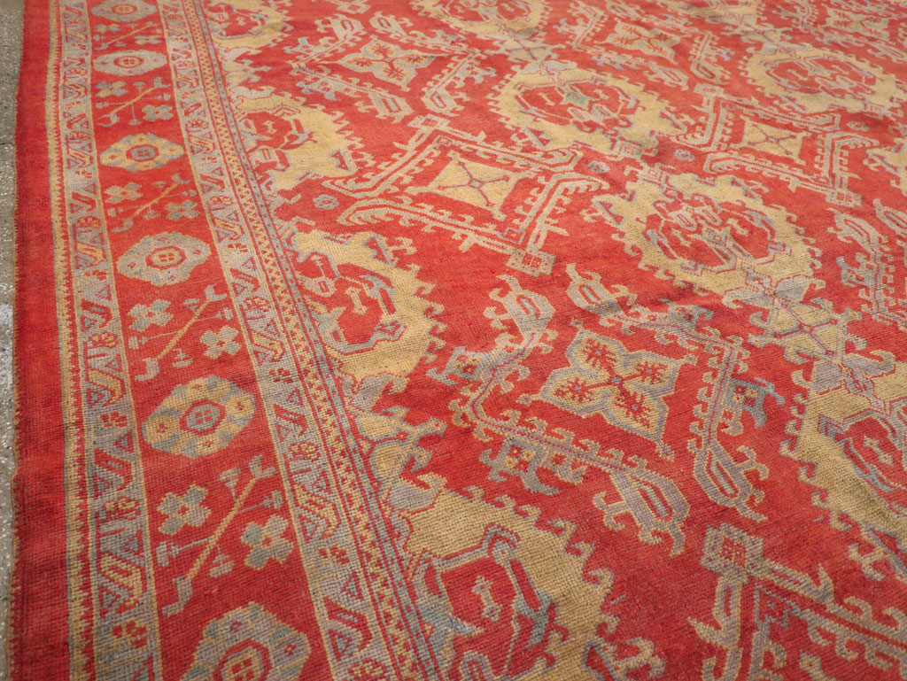 Antique Turkish Oushak Carpet, No.32262 - Gsblank