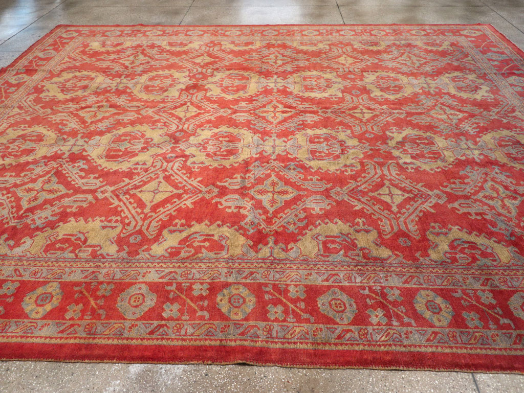 Antique Turkish Oushak Carpet, No.32262 - Gsblank