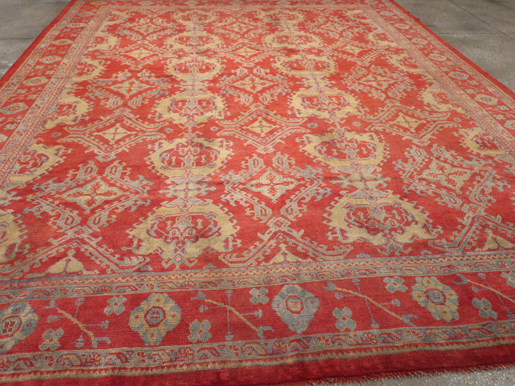 Antique Turkish Oushak Carpet, No.32262 - Gsblank