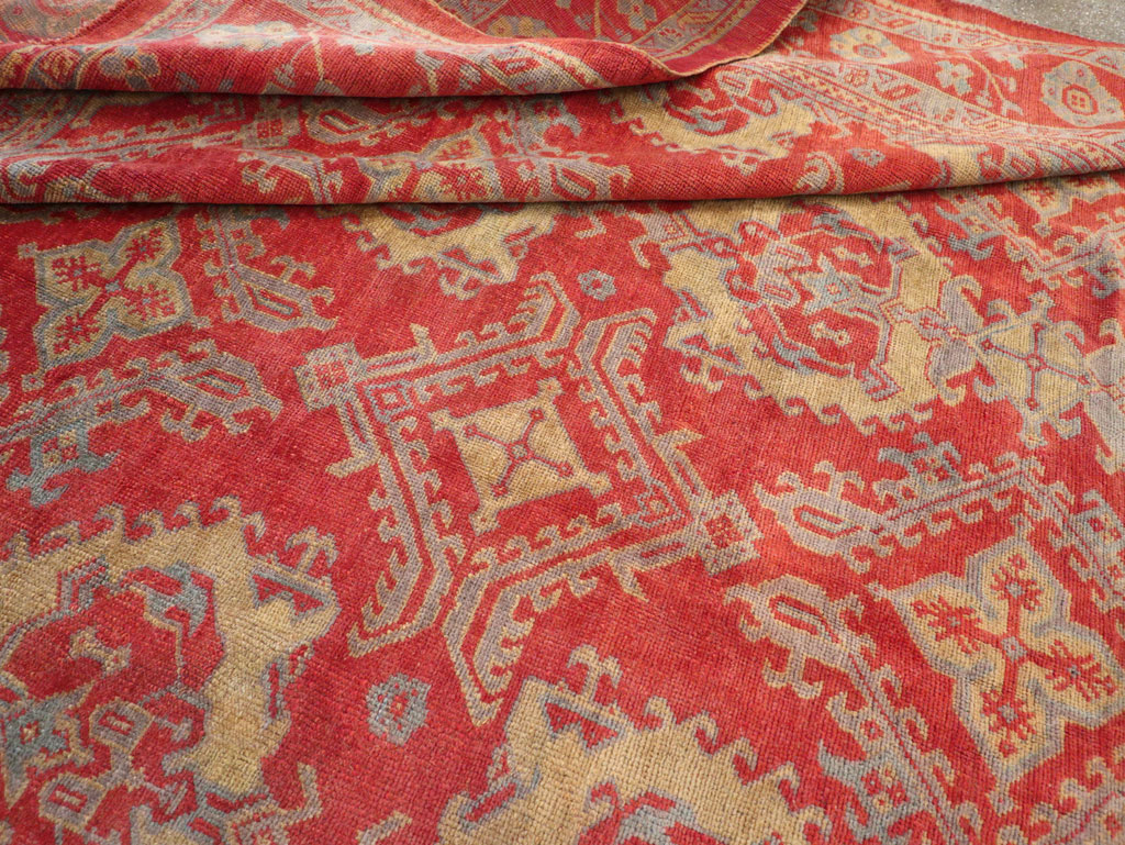 Antique Turkish Oushak Carpet, No.32262 - Gsblank