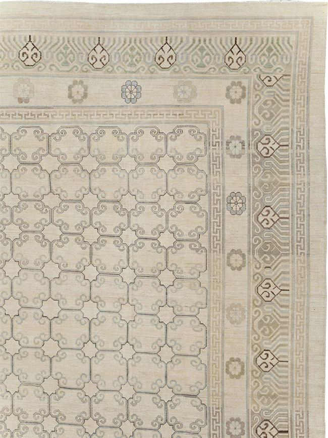 Modern East Turkestan Khotan Oversize Carpet, No.32268 - Gsblank