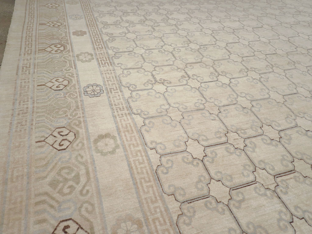 Modern East Turkestan Khotan Oversize Carpet, No.32268 - Gsblank