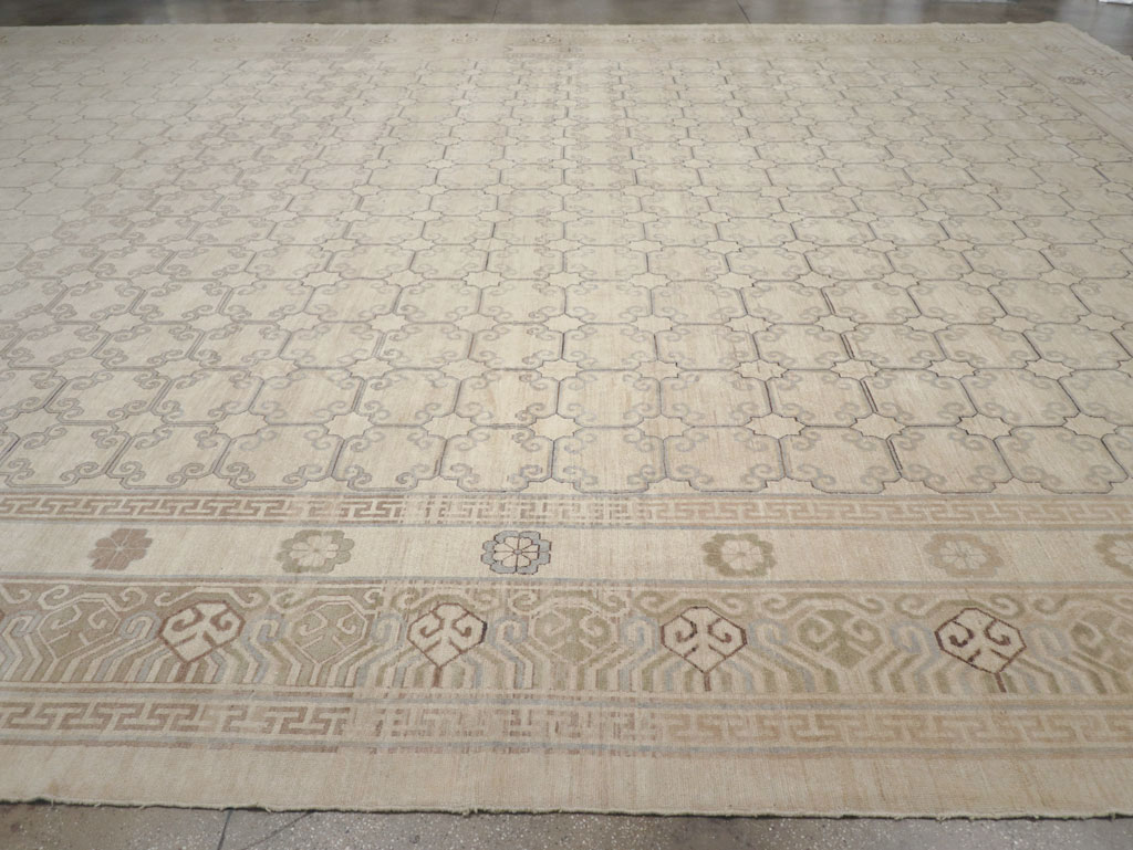 Modern East Turkestan Khotan Oversize Carpet, No.32268 - Gsblank