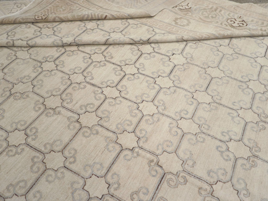 Modern East Turkestan Khotan Oversize Carpet, No.32268 - Gsblank