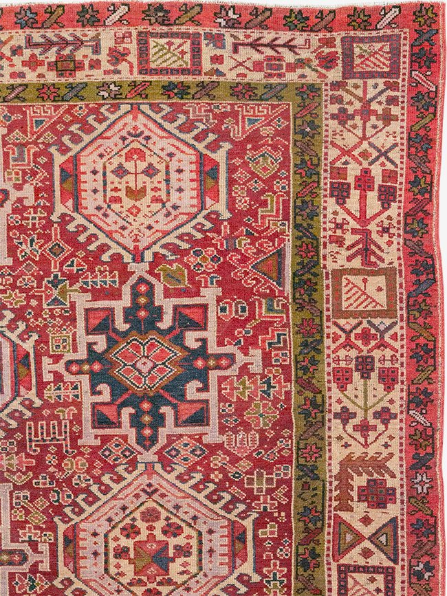 Vintage Persian Karajeh Room Size Carpet, No.32270 - Gsblank