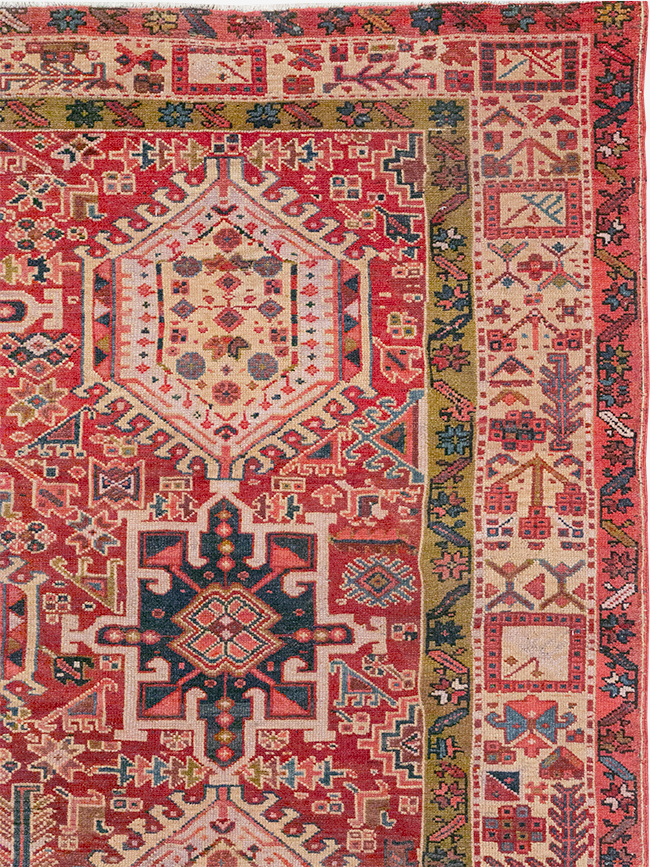 Vintage Persian Karajeh Room Size Carpet, No.32270 - Gsblank