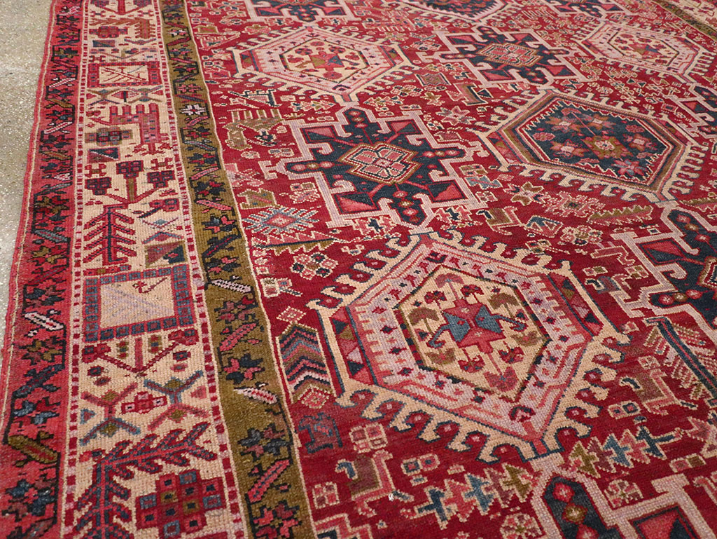 Vintage Persian Karajeh Room Size Carpet, No.32270 - Gsblank