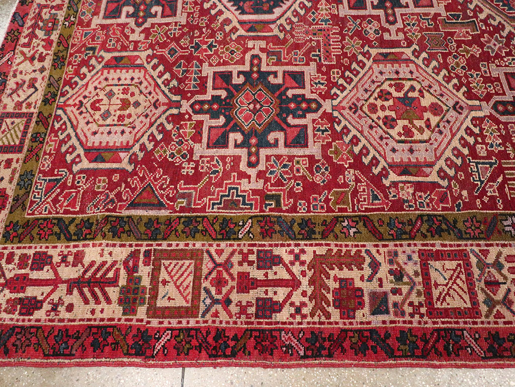 Vintage Persian Karajeh Room Size Carpet, No.32270 - Gsblank