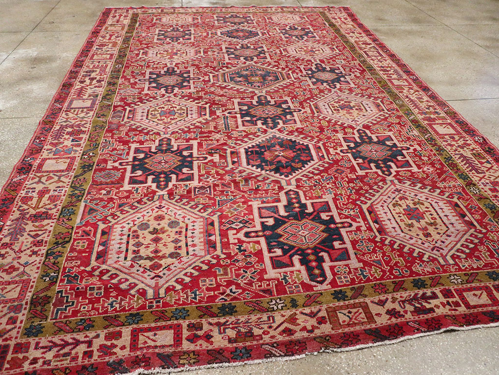 Vintage Persian Karajeh Room Size Carpet, No.32270 - Gsblank