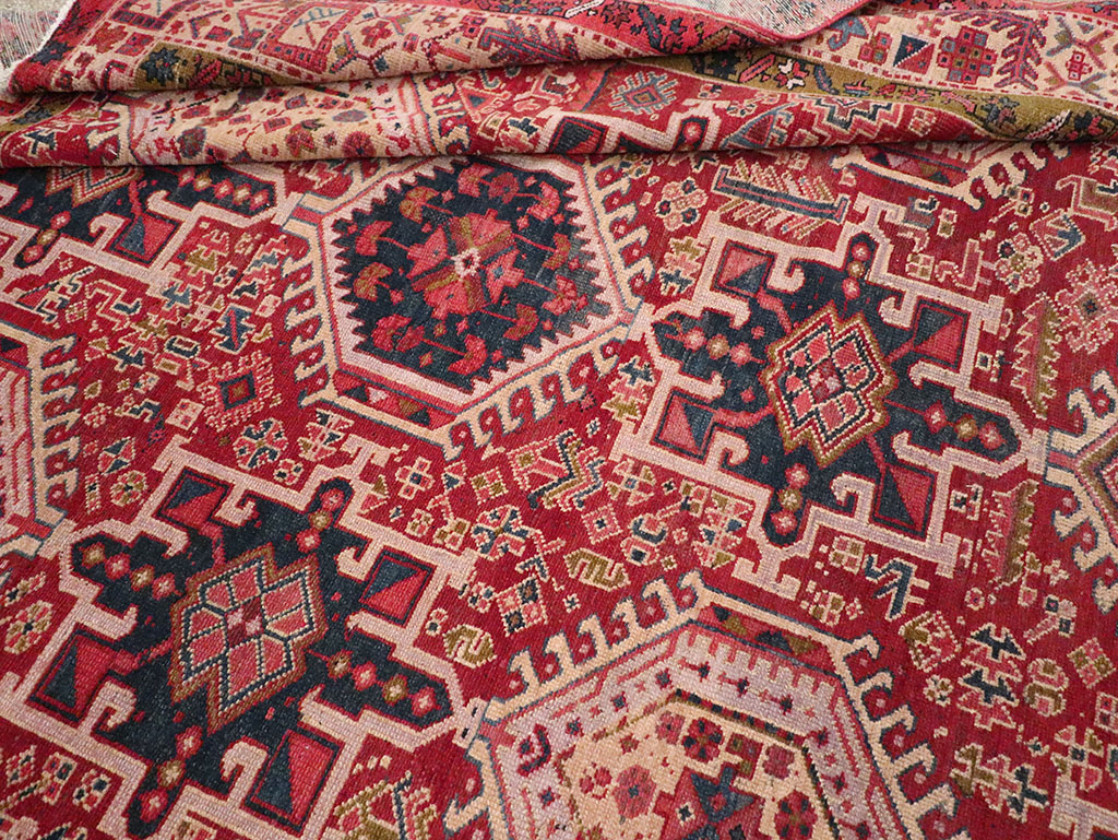 Vintage Persian Karajeh Room Size Carpet, No.32270 - Gsblank