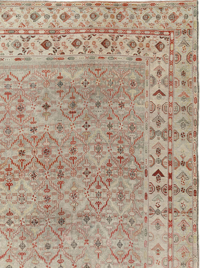 Antique Persian Kurdish Bidjar Oversize Carpet, No.32272 - Gsblank