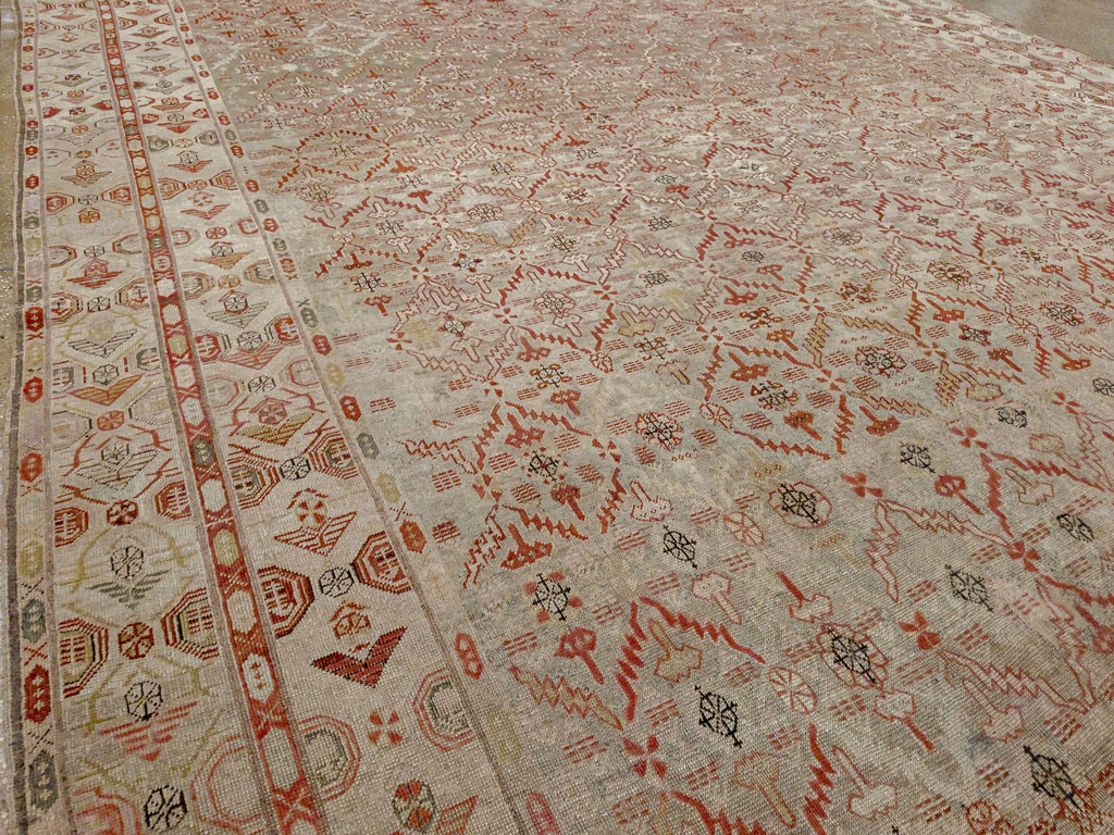 Antique Persian Kurdish Bidjar Oversize Carpet, No.32272 - Gsblank