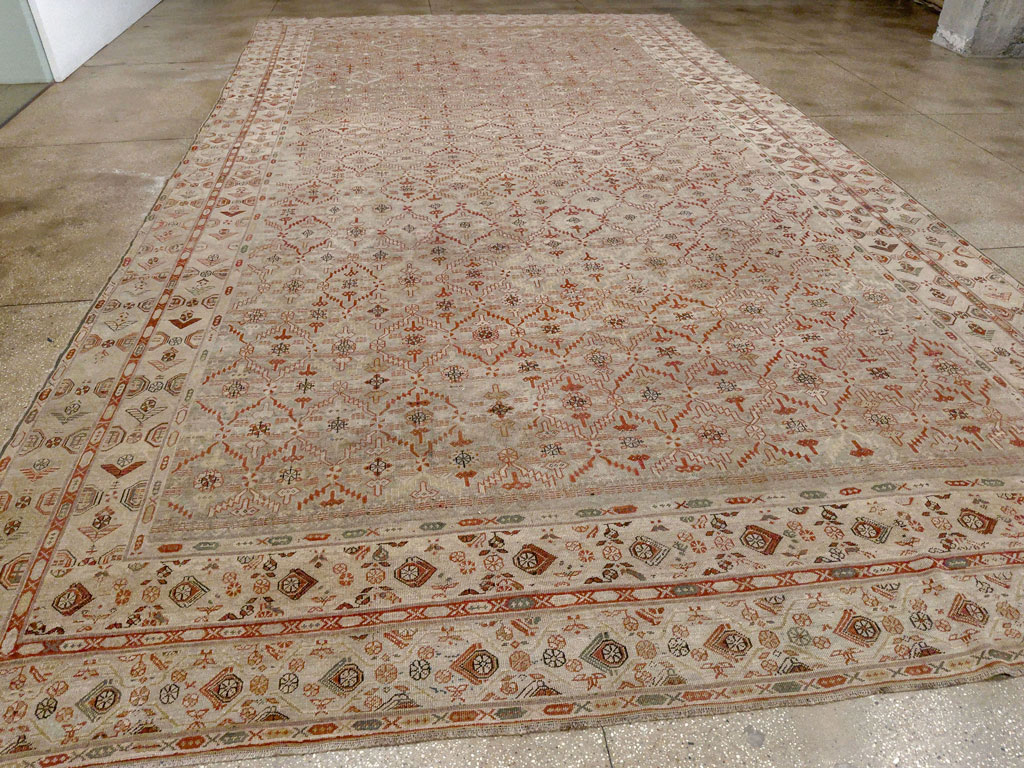 Antique Persian Kurdish Bidjar Oversize Carpet, No.32272 - Gsblank