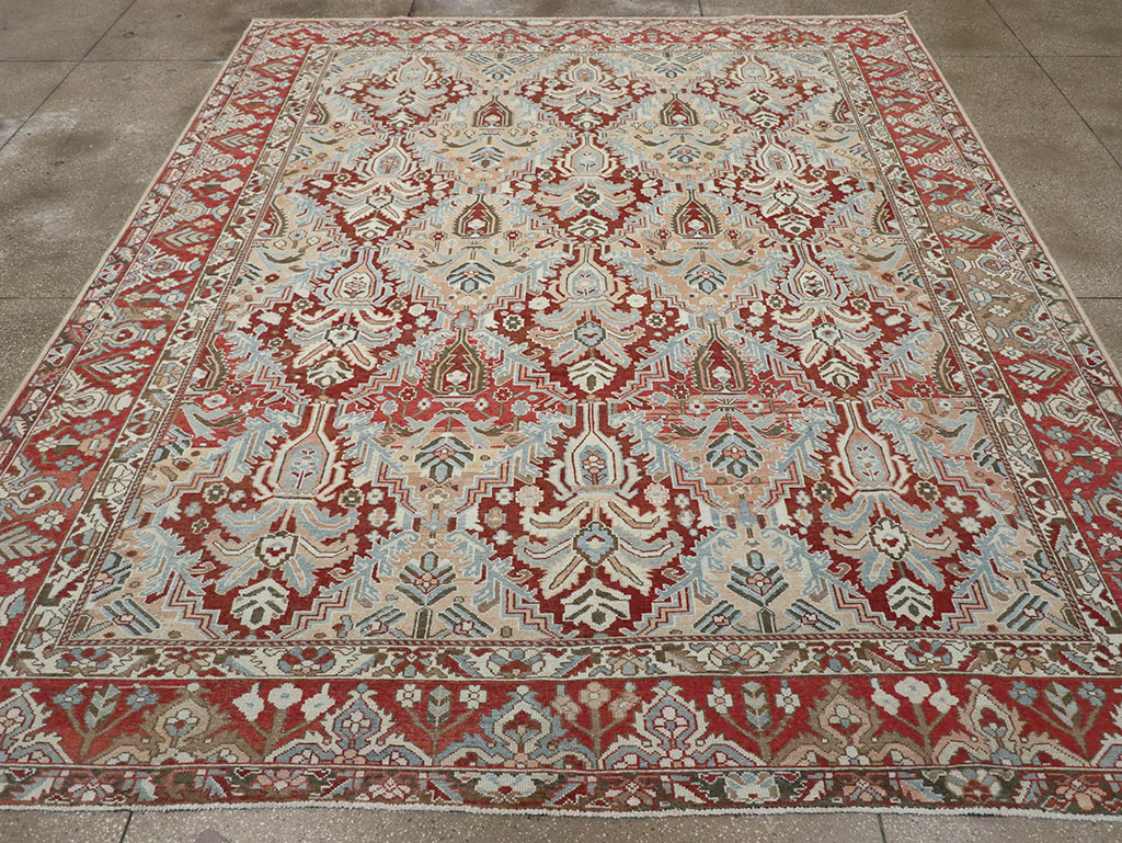 Vintage Persian Bakhtiari Room Size Carpet, No.32277 - Gsblank