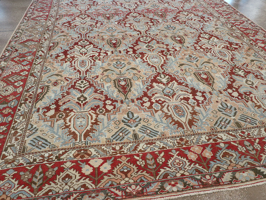 Vintage Persian Bakhtiari Room Size Carpet, No.32277 - Gsblank