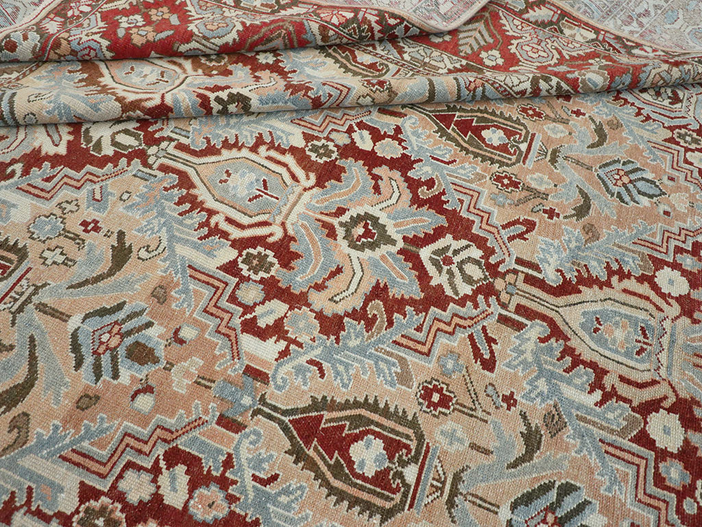 Vintage Persian Bakhtiari Room Size Carpet, No.32277 - Gsblank