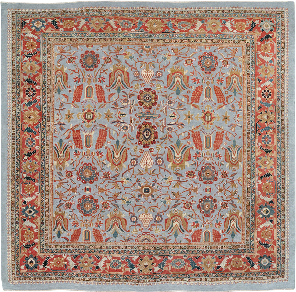 Antique Persian Mahal Large Square Room Size Carpet, No.32293 - Gsblank