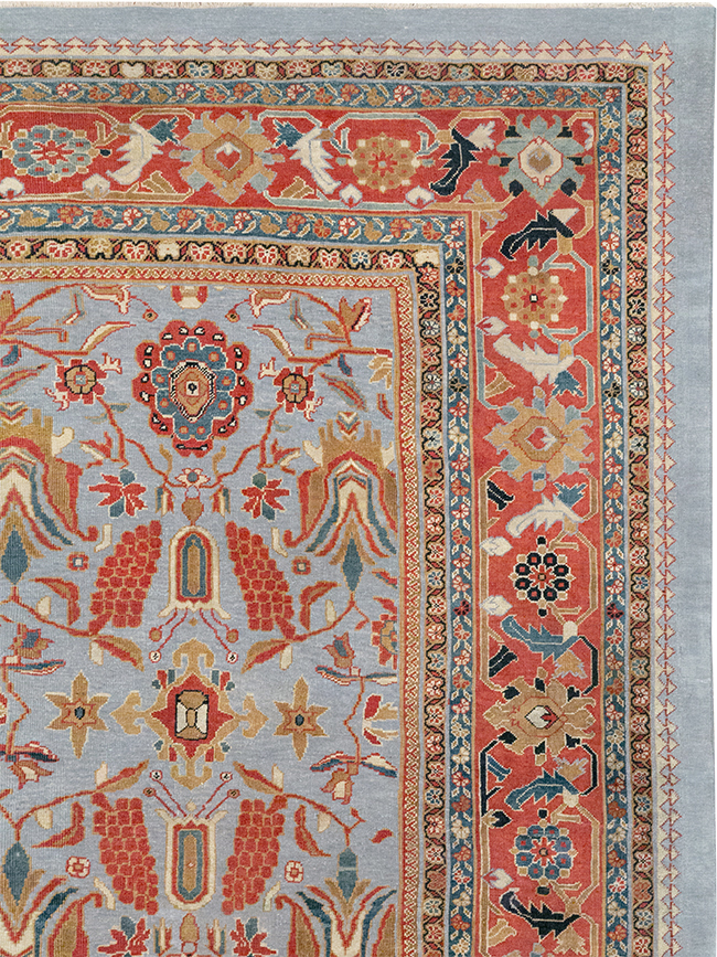 Antique Persian Mahal Large Square Room Size Carpet, No.32293 - Gsblank