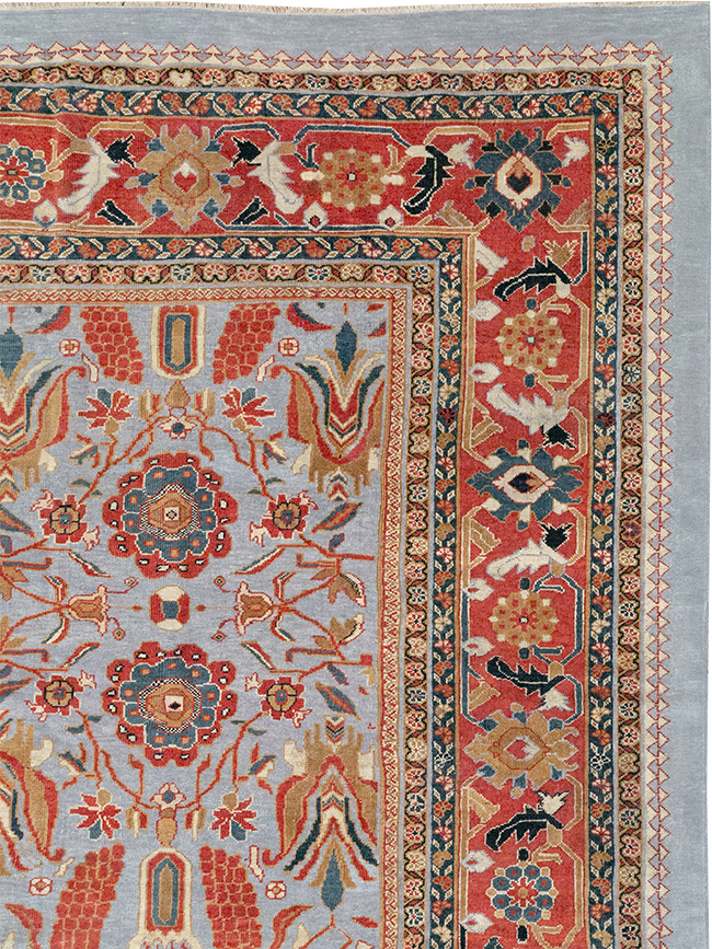 Antique Persian Mahal Square Large Room Size Carpet, No.32293 - Gsblank
