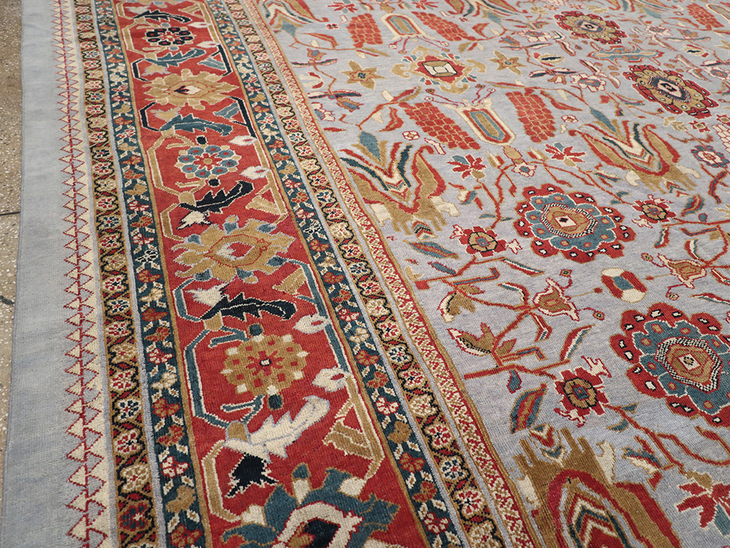 Antique Persian Mahal Large Square Room Size Carpet, No.32293 - Gsblank