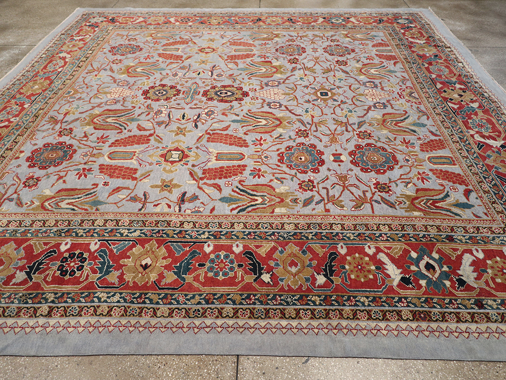 Antique Persian Mahal Square Large Room Size Carpet, No.32293 - Gsblank