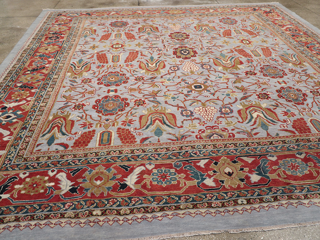 Antique Persian Mahal Large Square Room Size Carpet, No.32293 - Gsblank