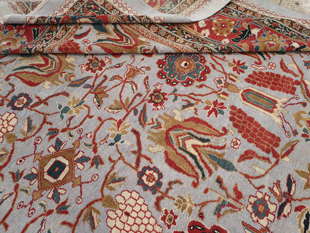 Antique Persian Mahal Large Square Room Size Carpet, No.32293 - Gsblank