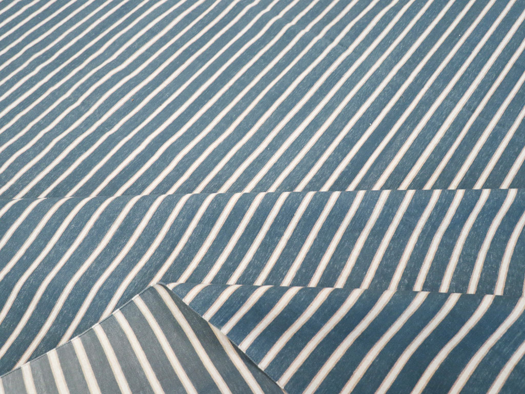 Vintage Indian Cotton Dhurrie Large Flatweave Carpet, No.32313 - Gsblank