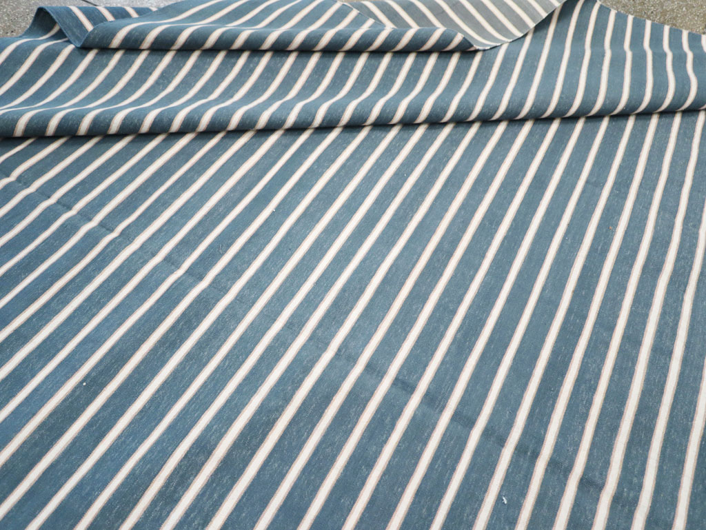 Vintage Indian Cotton Dhurrie Large Flatweave Carpet, No.32313 - Gsblank