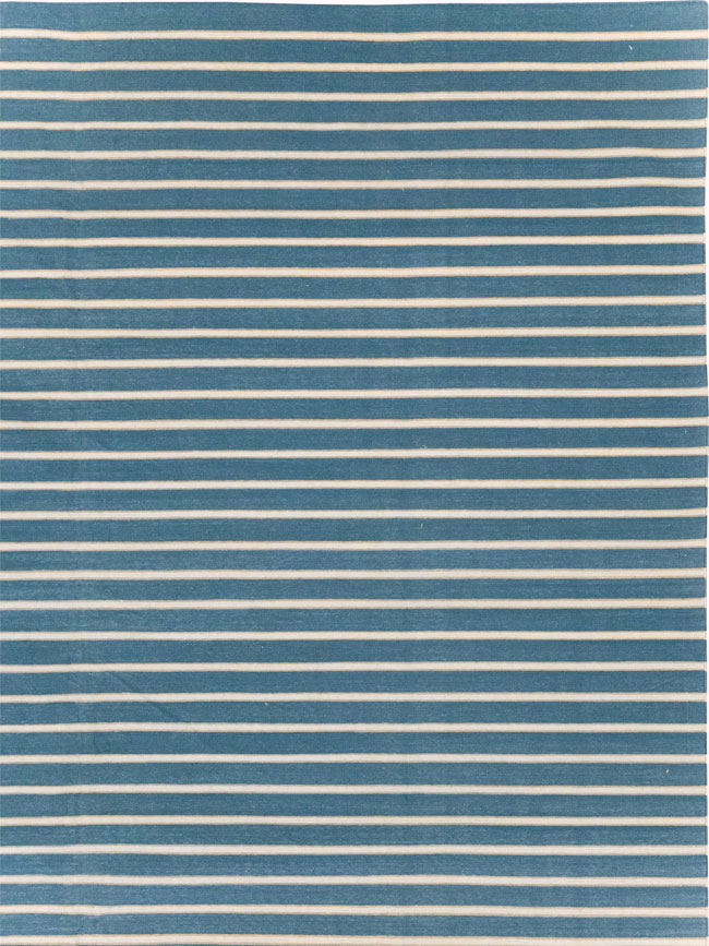 Vintage Indian Cotton Dhurrie Large Flatweave Carpet, No.32314 - Gsblank