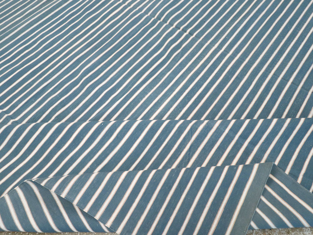 Vintage Indian Cotton Dhurrie Large Flatweave Carpet, No.32314 - Gsblank