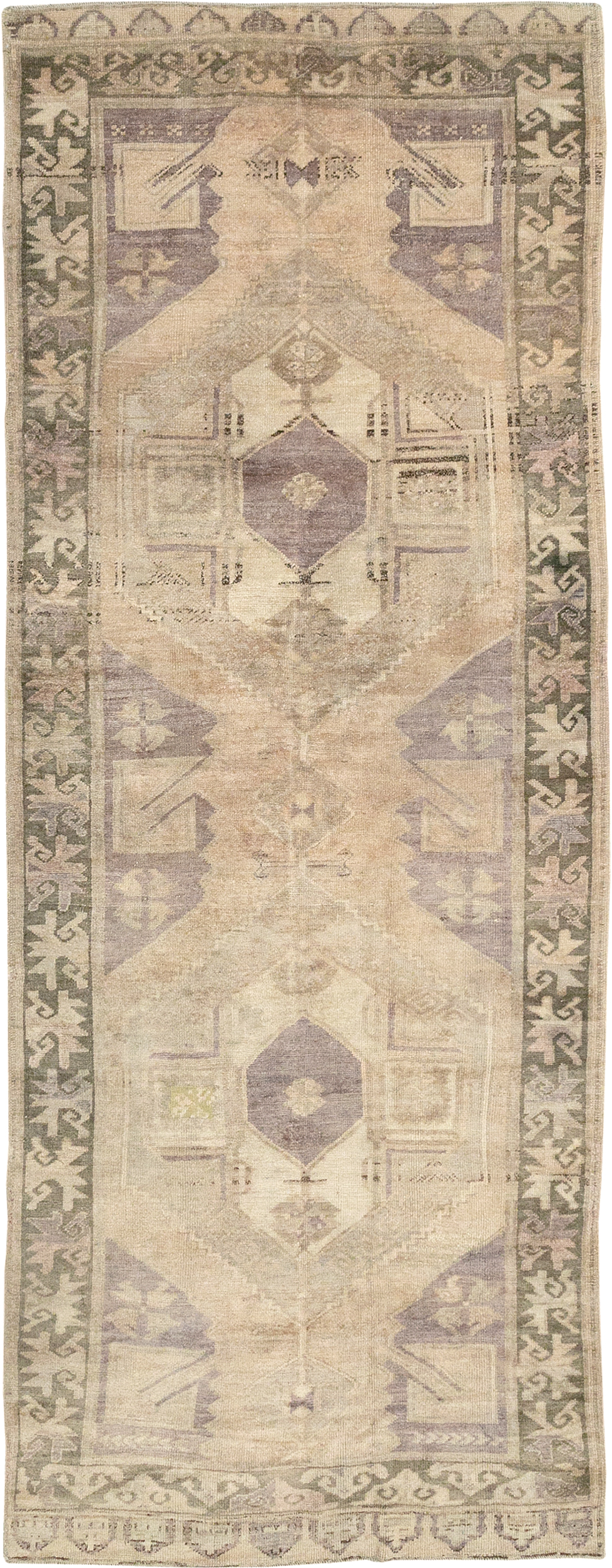 Vintage Turkish Anatolian Wide Gallery Runner, No.32324 - Gsblank