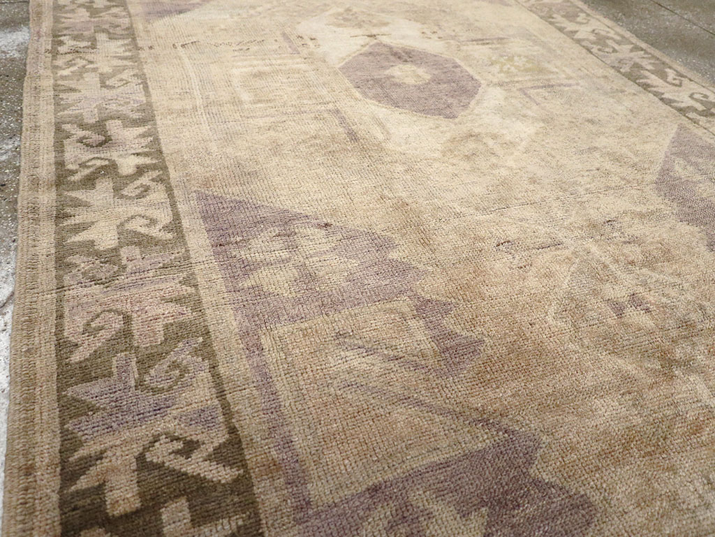 Vintage Turkish Anatolian Wide Gallery Runner, No.32324 - Gsblank