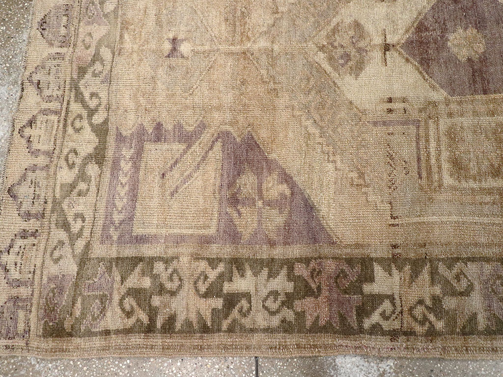 Vintage Turkish Anatolian Wide Gallery Runner, No.32324 - Gsblank