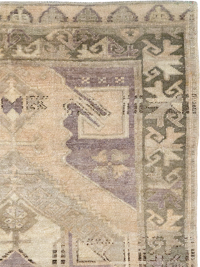 Vintage Turkish Anatolian Wide Gallery Runner, No.32324 - Gsblank