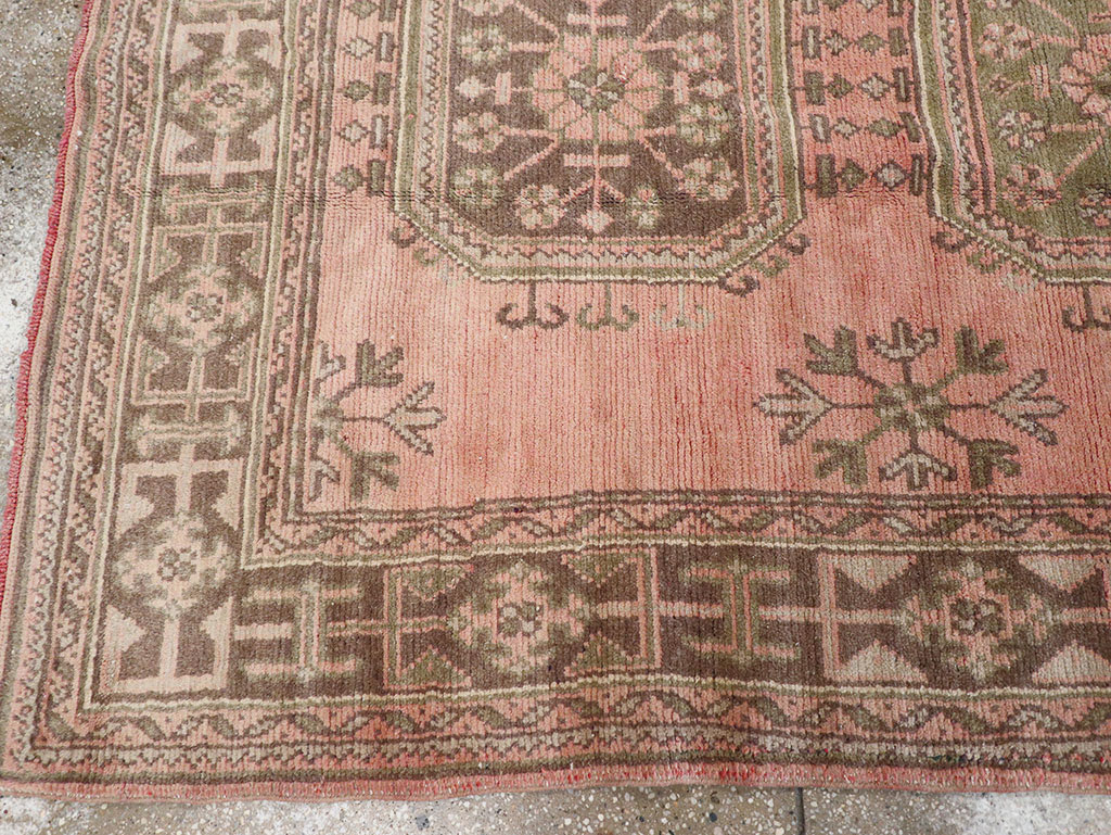 Vintage Turkish Oushak Gallery Rug, No.32327 - Gsblank