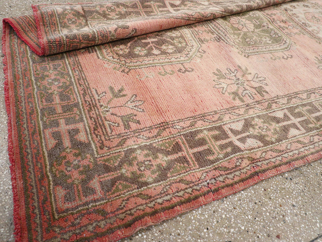 Vintage Turkish Oushak Gallery Rug, No.32327 - Gsblank