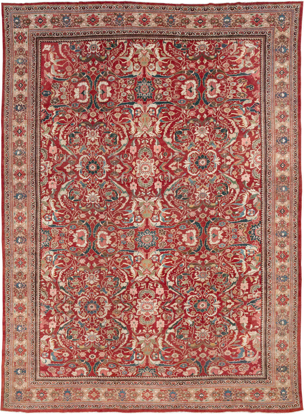 Vintage Persian Mahal Large Carpet, No.32337 - Gsblank