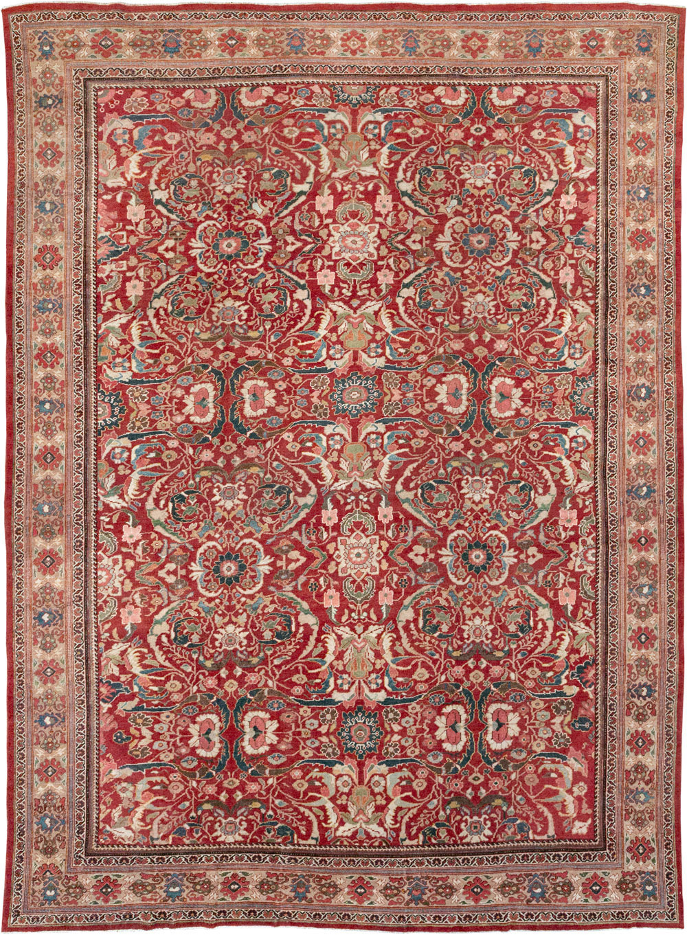 Vintage Persian Mahal Large Carpet, No.32337 - Gsblank
