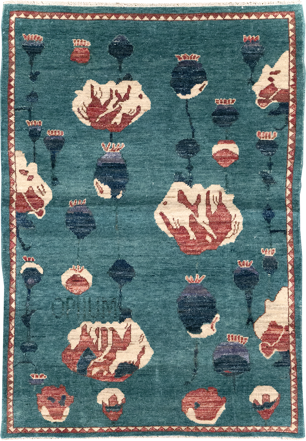 Modern Turkish Pictorial Throw Rug, No.32338 - Gsblank
