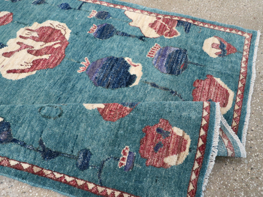 Modern Turkish Pictorial Throw Rug, No.32338 - Gsblank