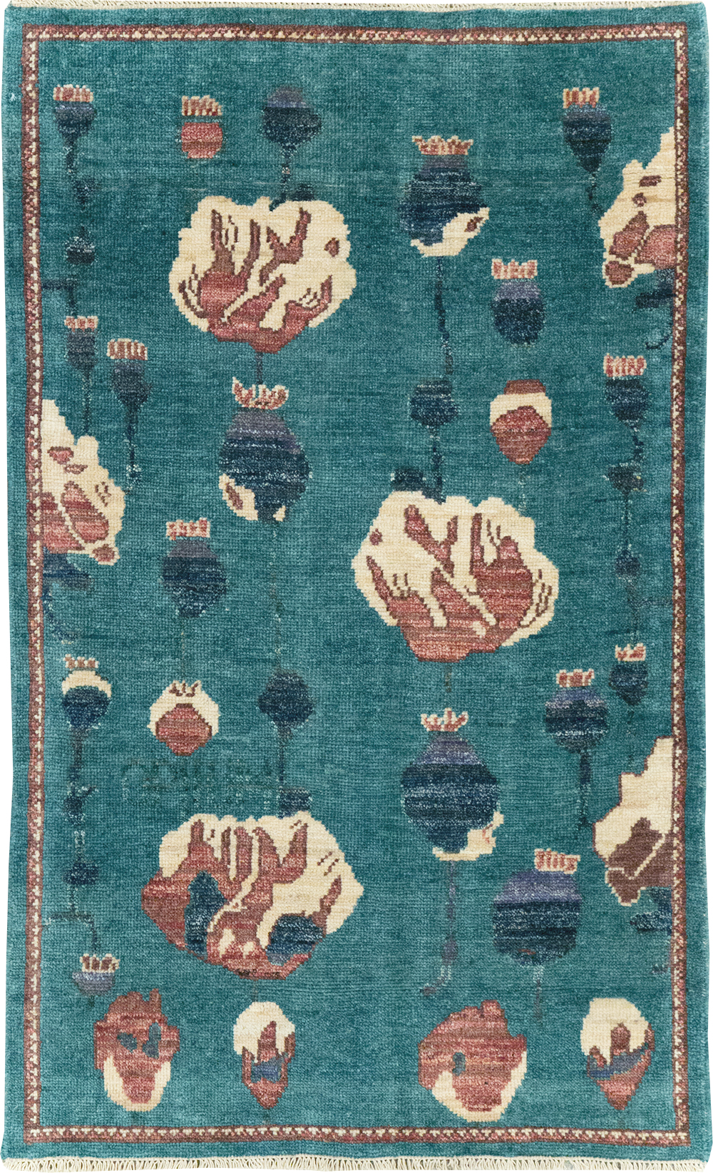 Modern Turkish Pictorial Throw Rug, No.32339 - Gsblank