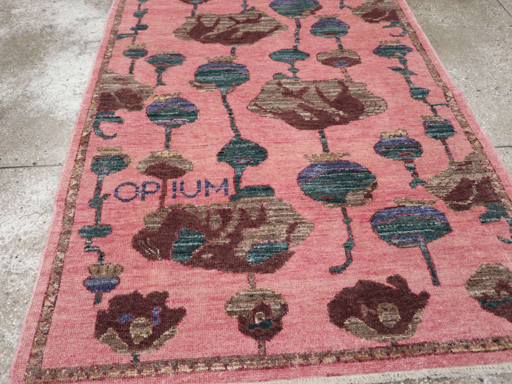 Modern Turkish Pictorial Throw Rug, No.32340 - Gsblank
