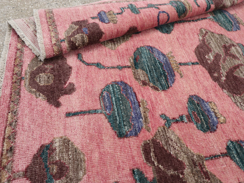 Modern Turkish Pictorial Throw Rug, No.32340 - Gsblank