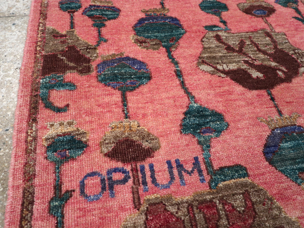 Modern Turkish Pictorial Throw Rug, No.32341 - Gsblank